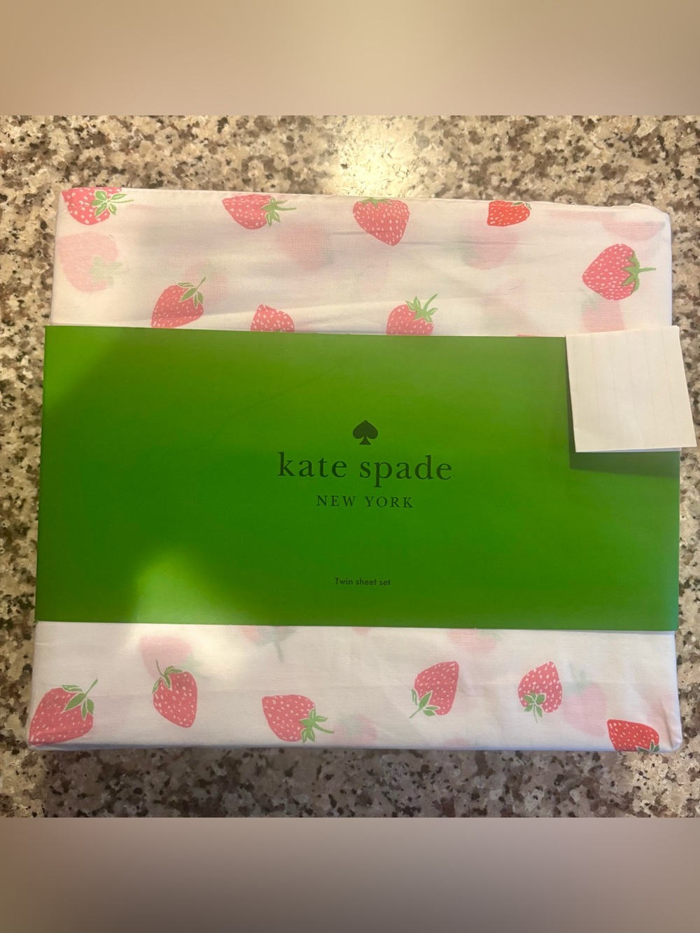 Kate Spade Strawberry Twin Sheet Set BNWT